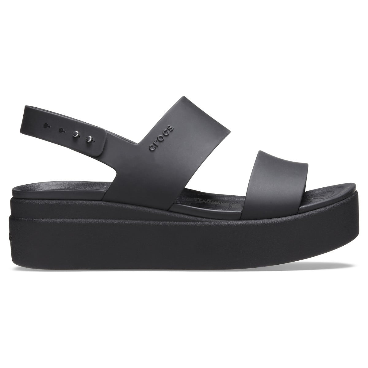 Sandale Crocs Brooklyn Low Wedge Negru - Black/Black - poza 1
