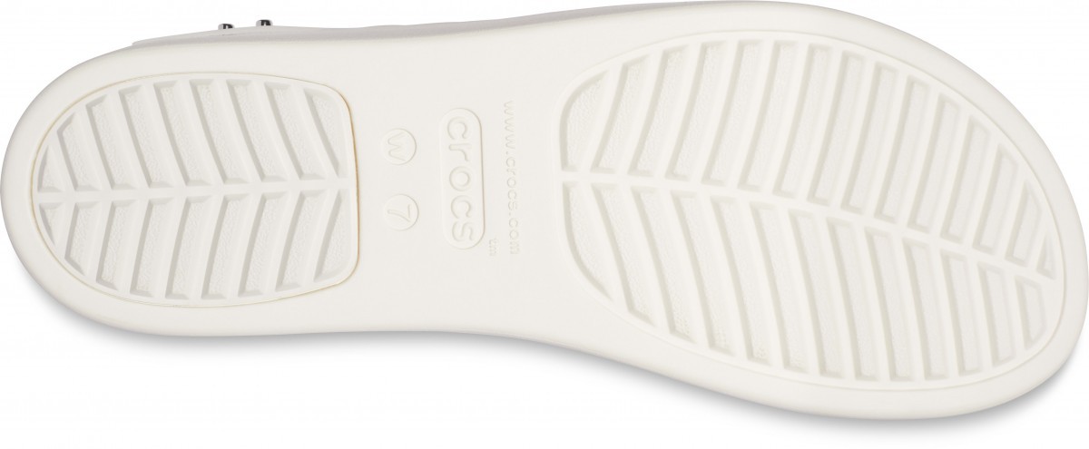 Sandale Crocs Brooklyn Strappy Low Wedge Alb - Oyster - poza 4