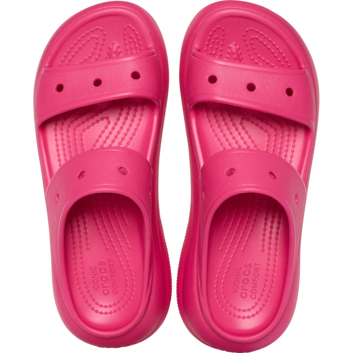 Sandale Crocs Classic Crush Sandal Roz - Dragon Fruit - poza 5