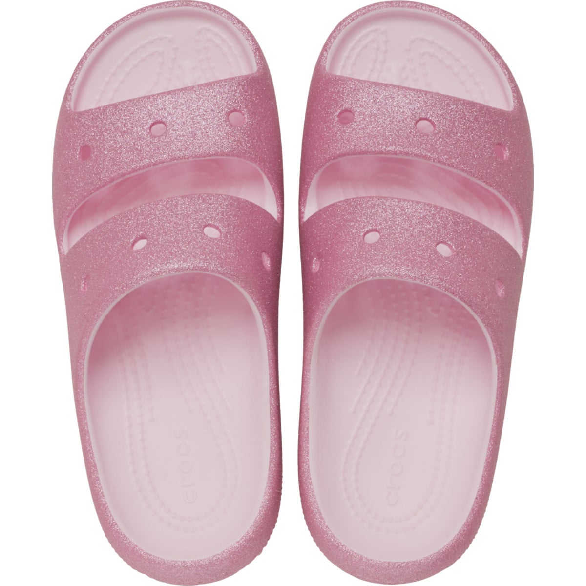 Sandale Crocs Classic Glitter Sandal v2 Kids Roz - Pink Milk - poza 5