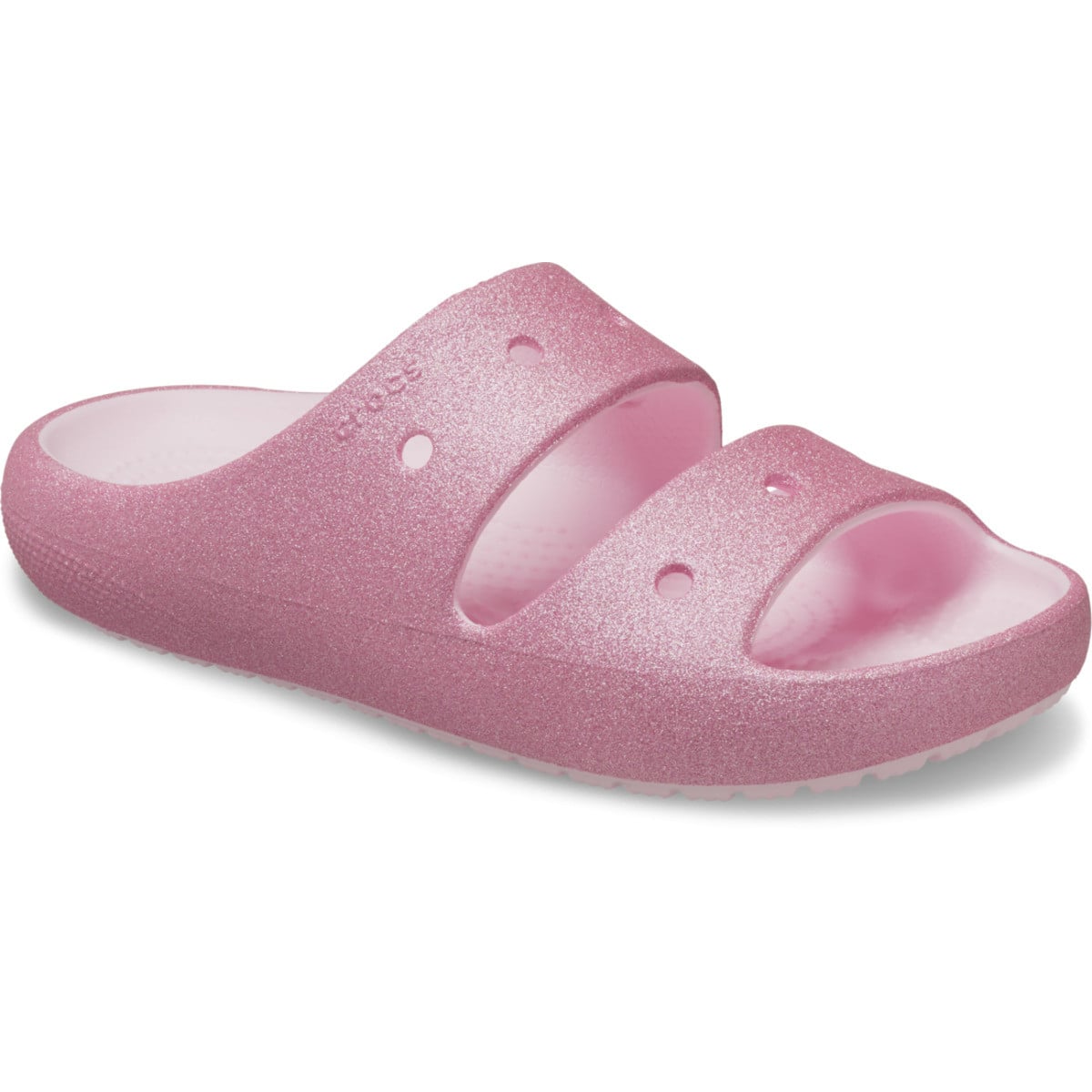 Sandale Crocs Classic Glitter Sandal v2 Kids Roz - Pink Milk - poza 2