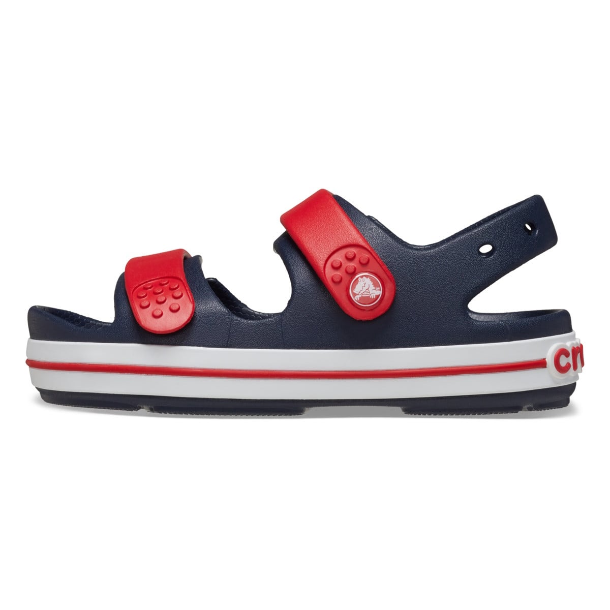 Sandale Crocs Crocband Cruiser Sandal Kids Albastru - Navy/Varsity Red - poza 2