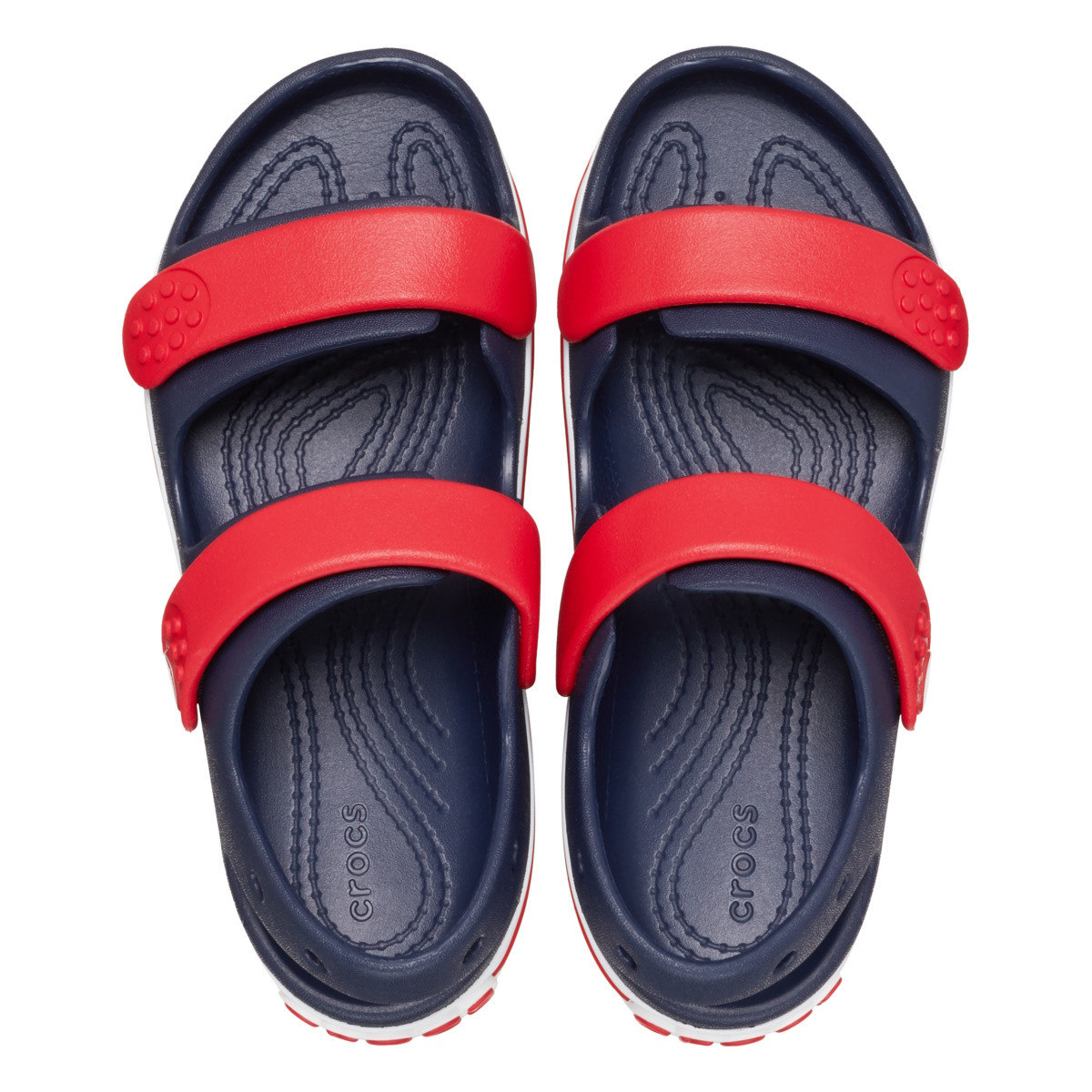 Sandale Crocs Crocband Cruiser Sandal Kids Albastru - Navy/Varsity Red - poza 5