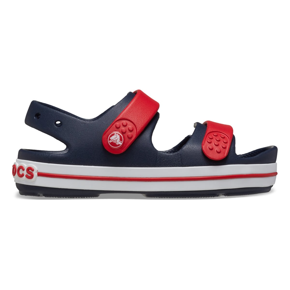 Sandale Crocs Crocband Cruiser Sandal Kids Albastru - Navy/Varsity Red - poza 1