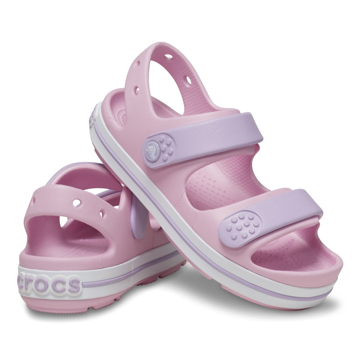 Sandale Crocs Crocband Cruiser Sandal Kids Roz - Ballerina/Lavender - poza 5