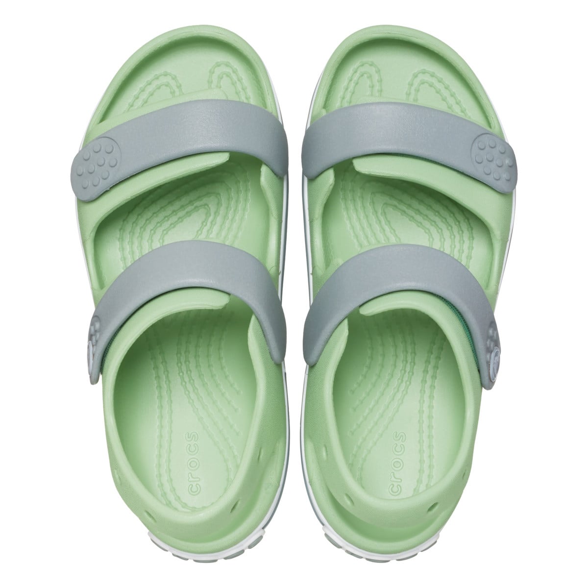 Sandale Crocs Crocband Cruiser Sandal Kids Verde - Fair Green/Dusty Green - poza 5