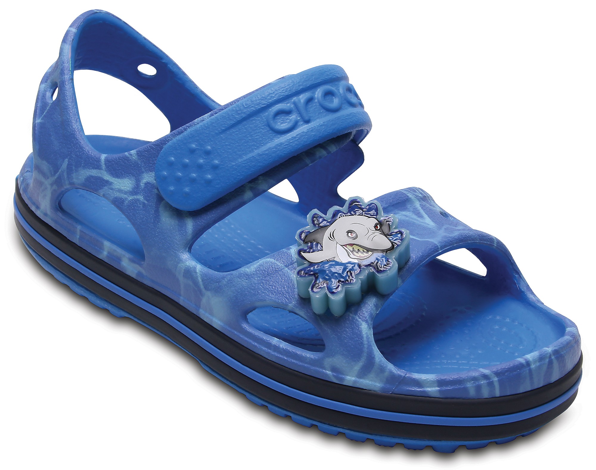 Sandale Crocs Crocband II LED Sandal Albastru - Cerulean Blue - poza 2