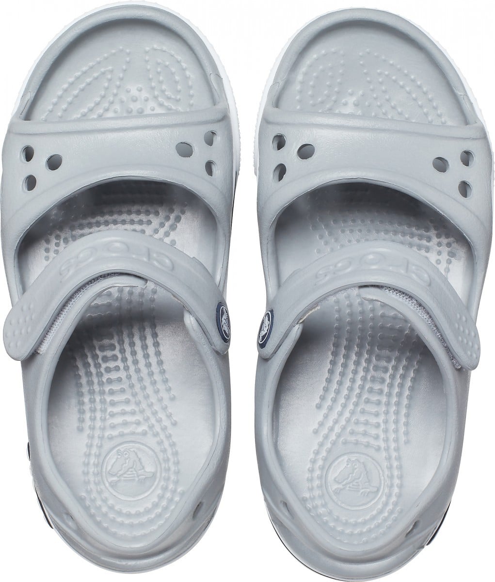 Sandale Crocs Crocband II Sandal Kids Gri - Light Grey/Navy - poza 3