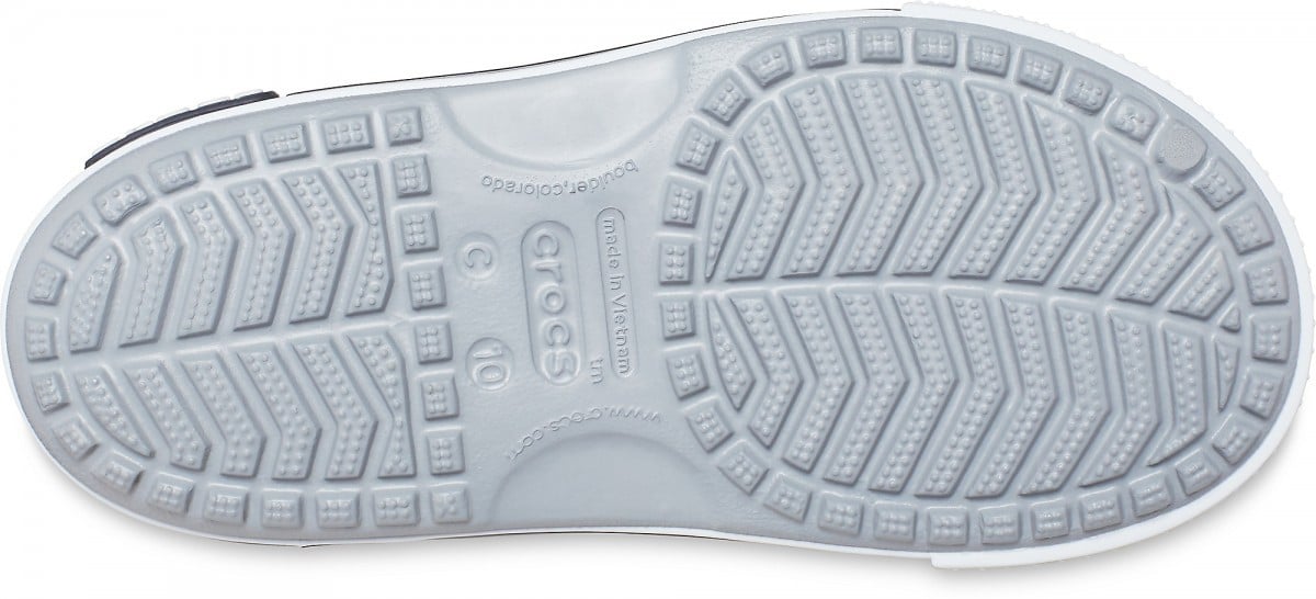 Sandale Crocs Crocband II Sandal Kids Gri - Light Grey/Navy - poza 4