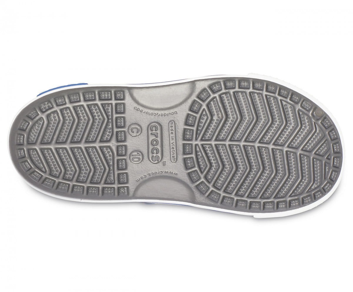 Sandale Crocs Crocband II Sandal Kids Gri - Slate Grey/Blue Jean - poza 4