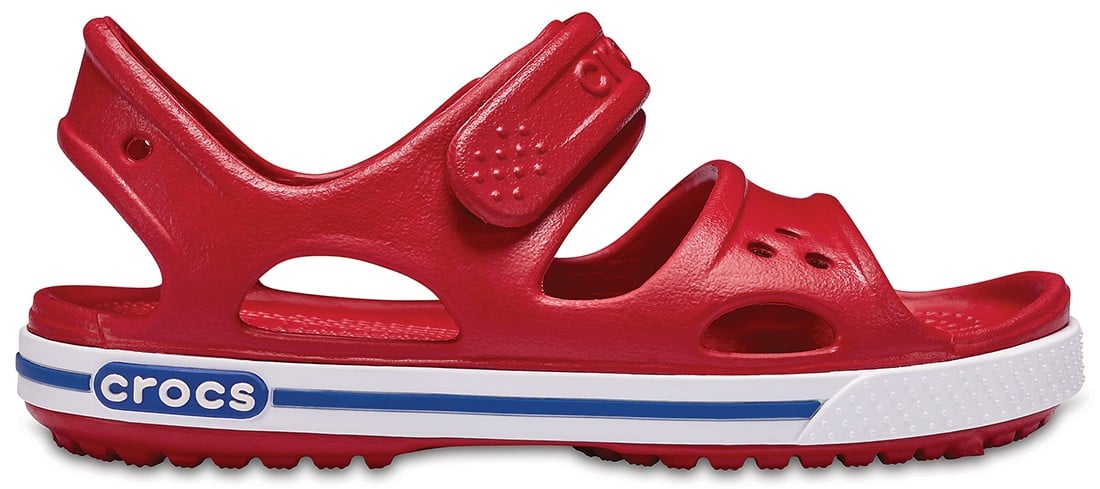 Sandale Crocs Crocband II Sandal Kids Rosu - Pepper/Blue Jean - poza 1