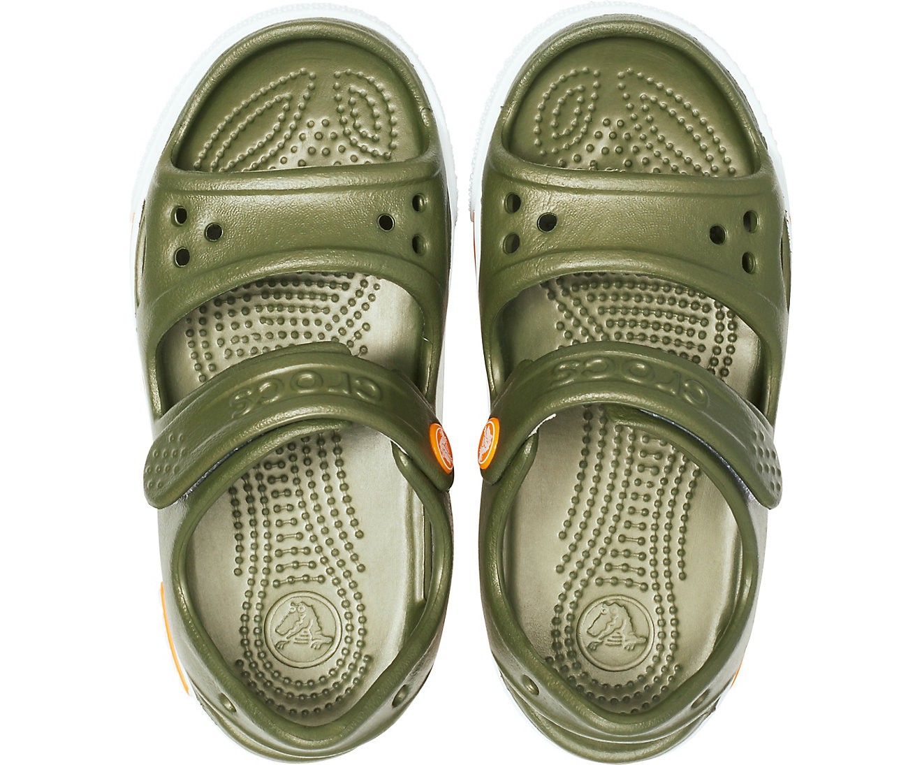Sandale Crocs Crocband II Sandal Kids Verde - Army Green - poza 3