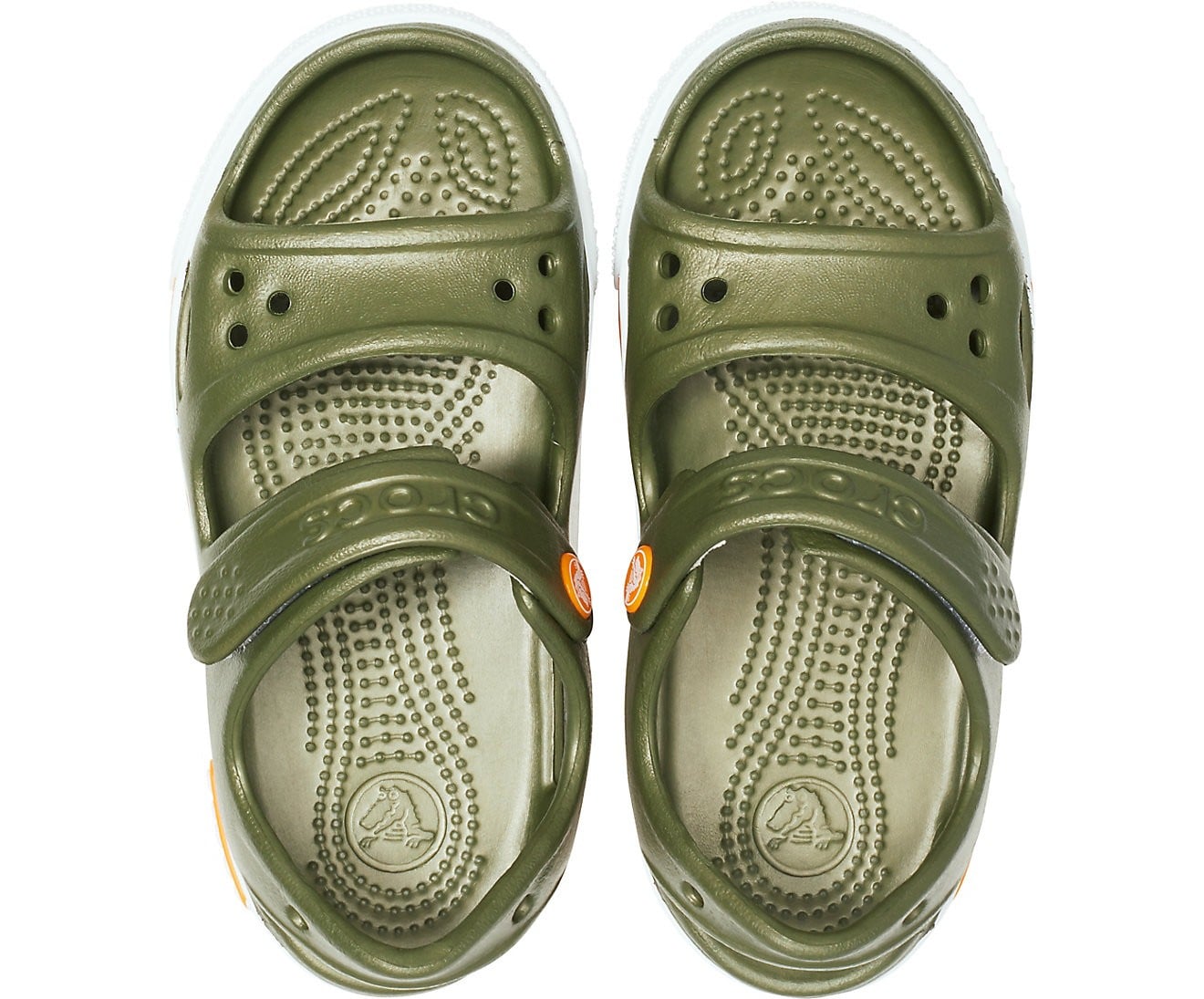 Sandale Crocs Crocband II Sandal Kids Verde - Army Green - poza 3