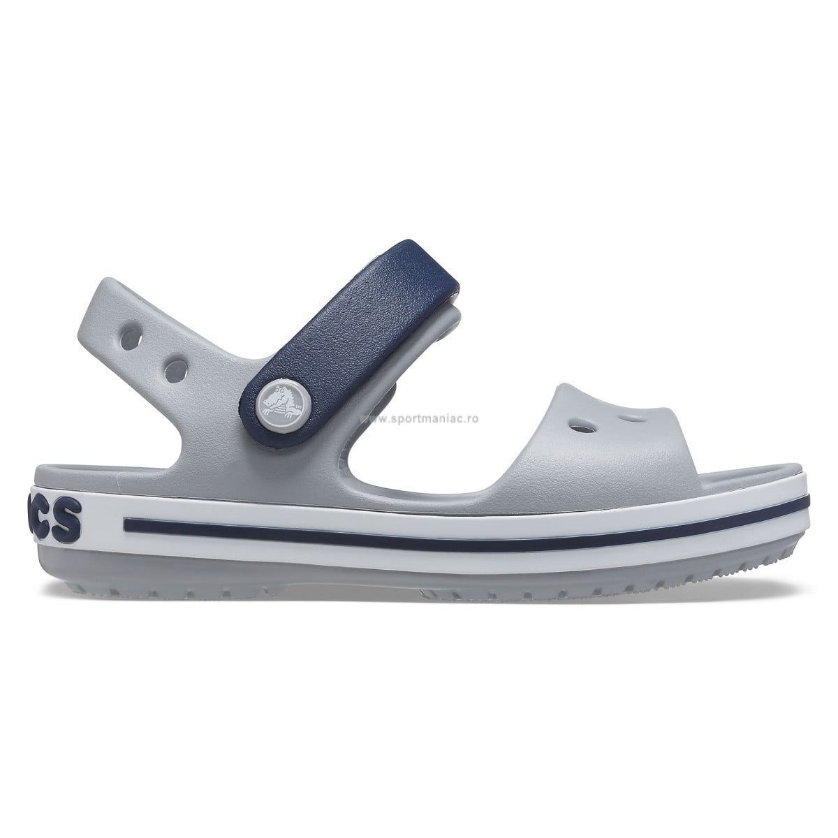Sandale Crocs Crocband Sandal Gri - Light Grey/Navy - poza 1