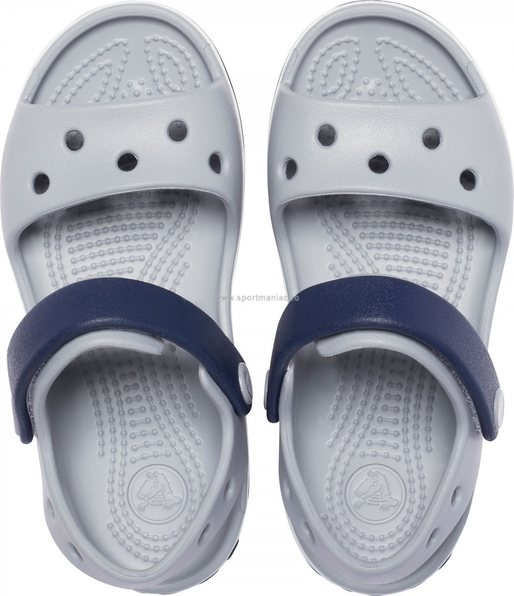 Sandale Crocs Crocband Sandal Gri - Light Grey/Navy - poza 2