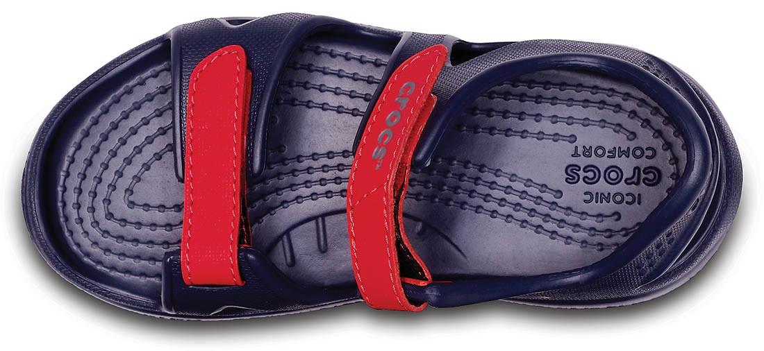 Sandale Crocs Swiftwater River Sandal Kids Albastru - Navy/Flame - poza 3