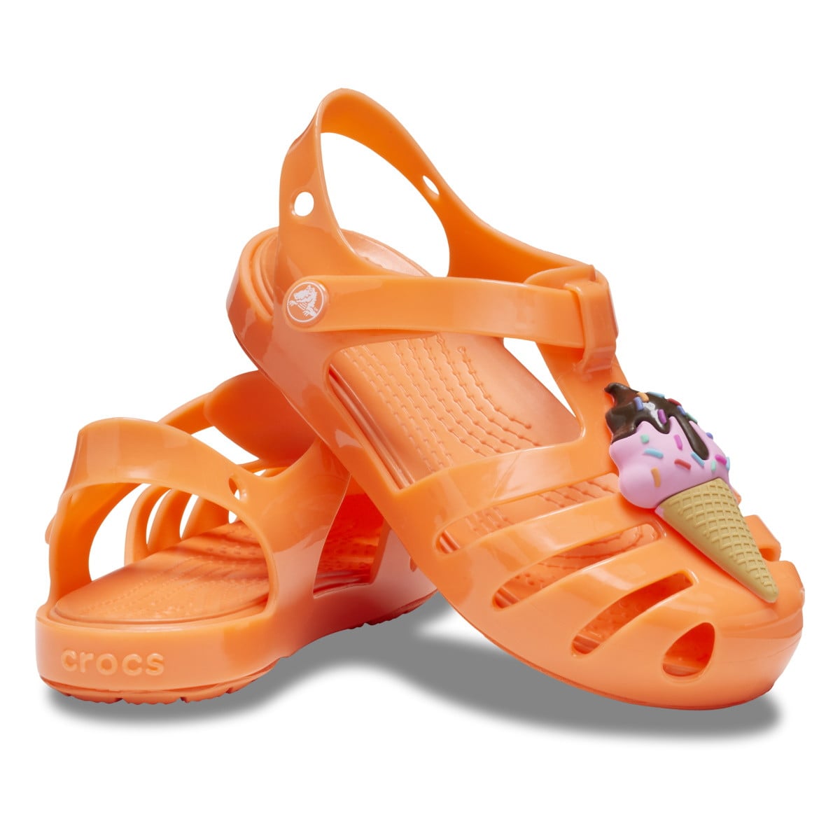 Sandale Crocs Toddler Isabella Charm Sandal Portocaliu - Persimmon - poza 3