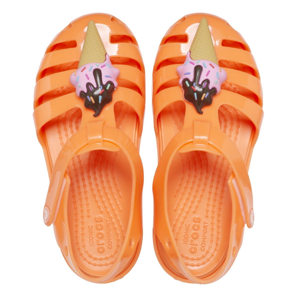 Sandale Crocs Toddler Isabella Charm Sandal Portocaliu - Persimmon - poza 4