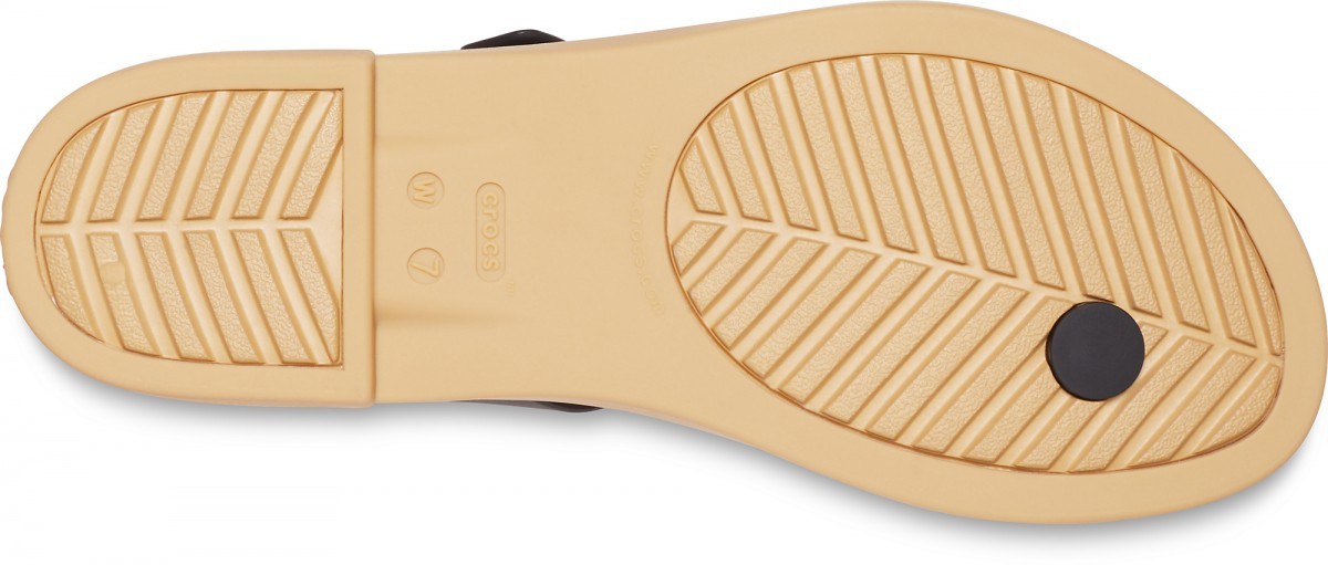 Sandale Crocs Tulum Toe Post Sandal Negru - Black/Tan - poza 4