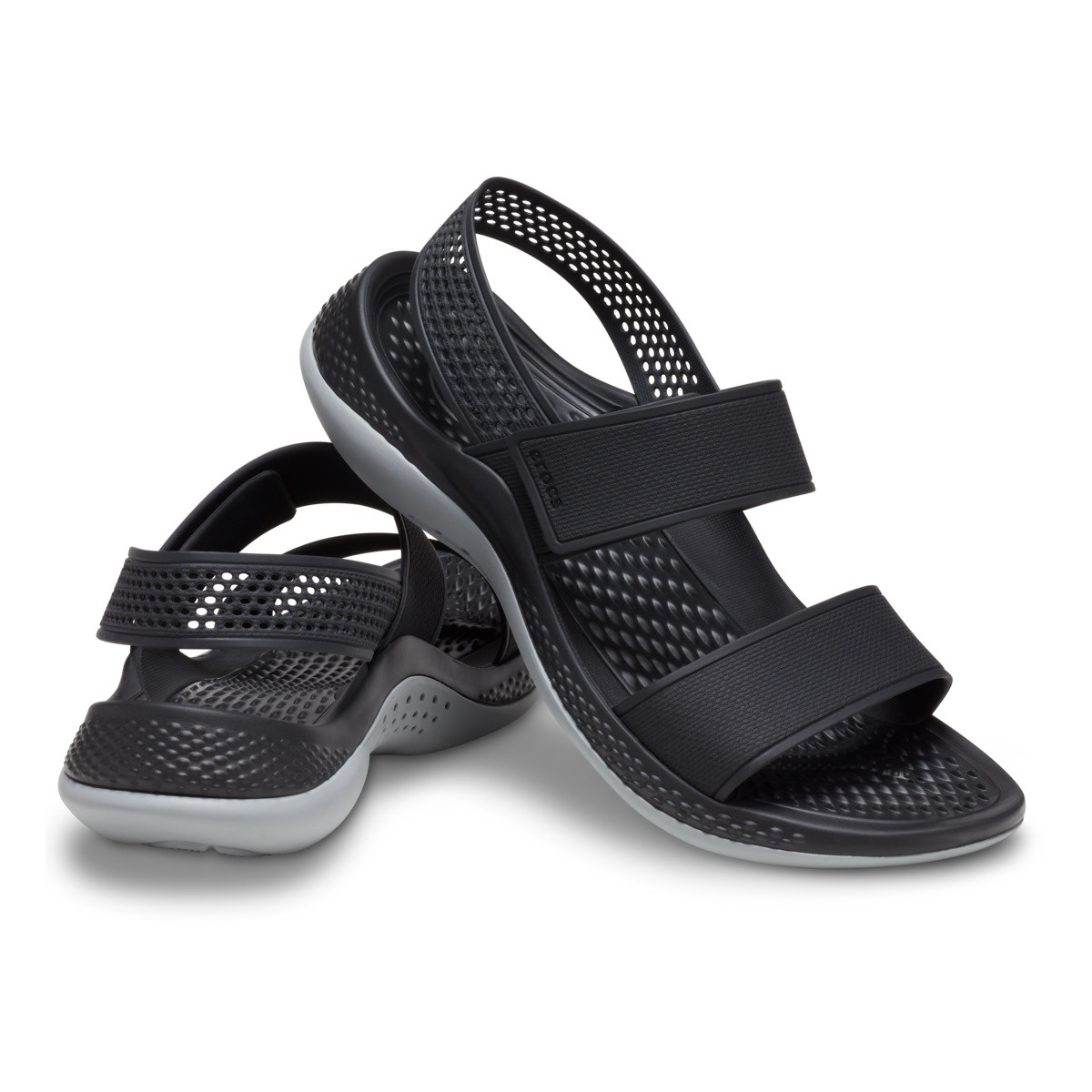 Sandale Crocs Women’s LiteRide 360 Sandal Negru - Black/Light Grey - poza 4