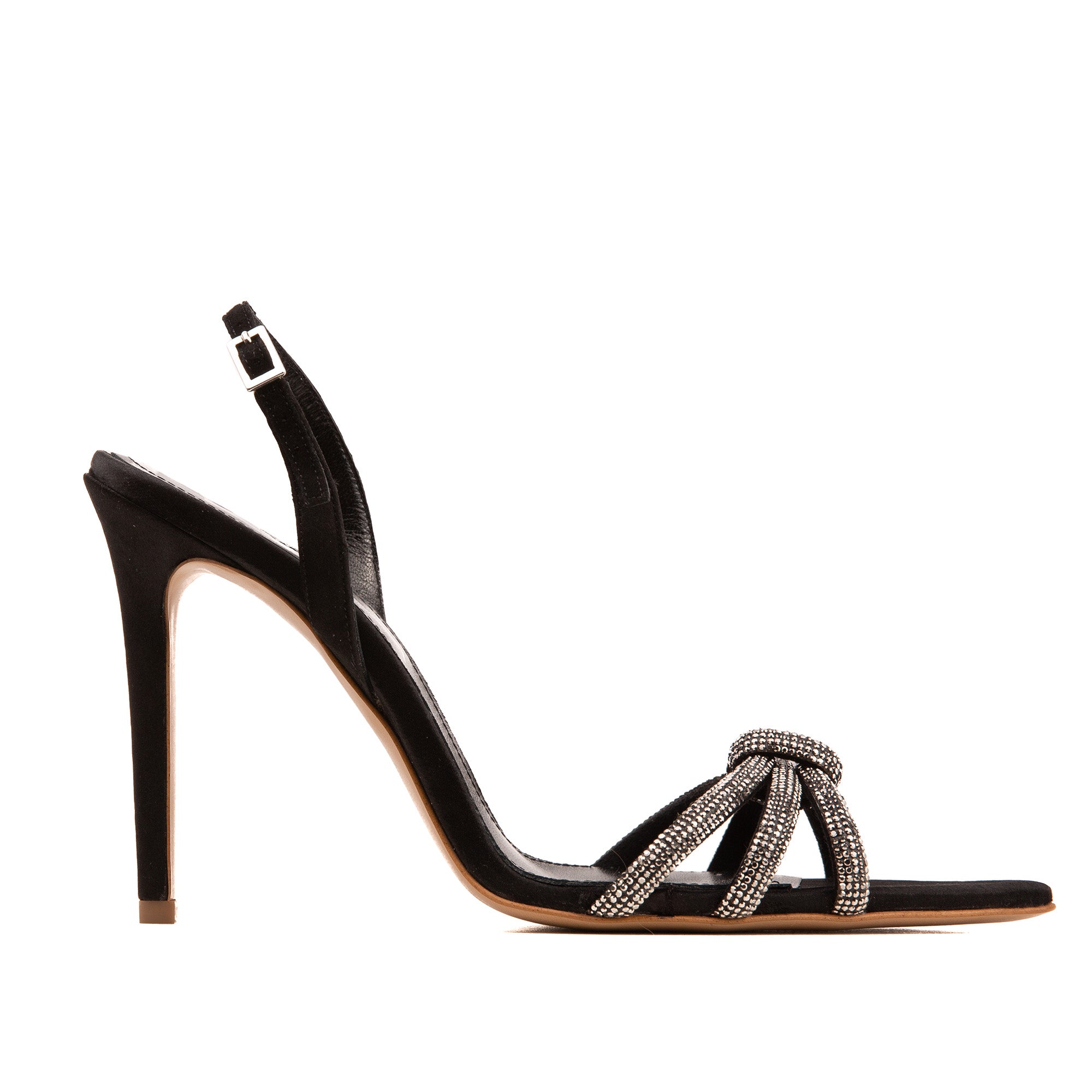Sandale Daisy Satin, Varf Ascutit, Negre - 37 / 8cm