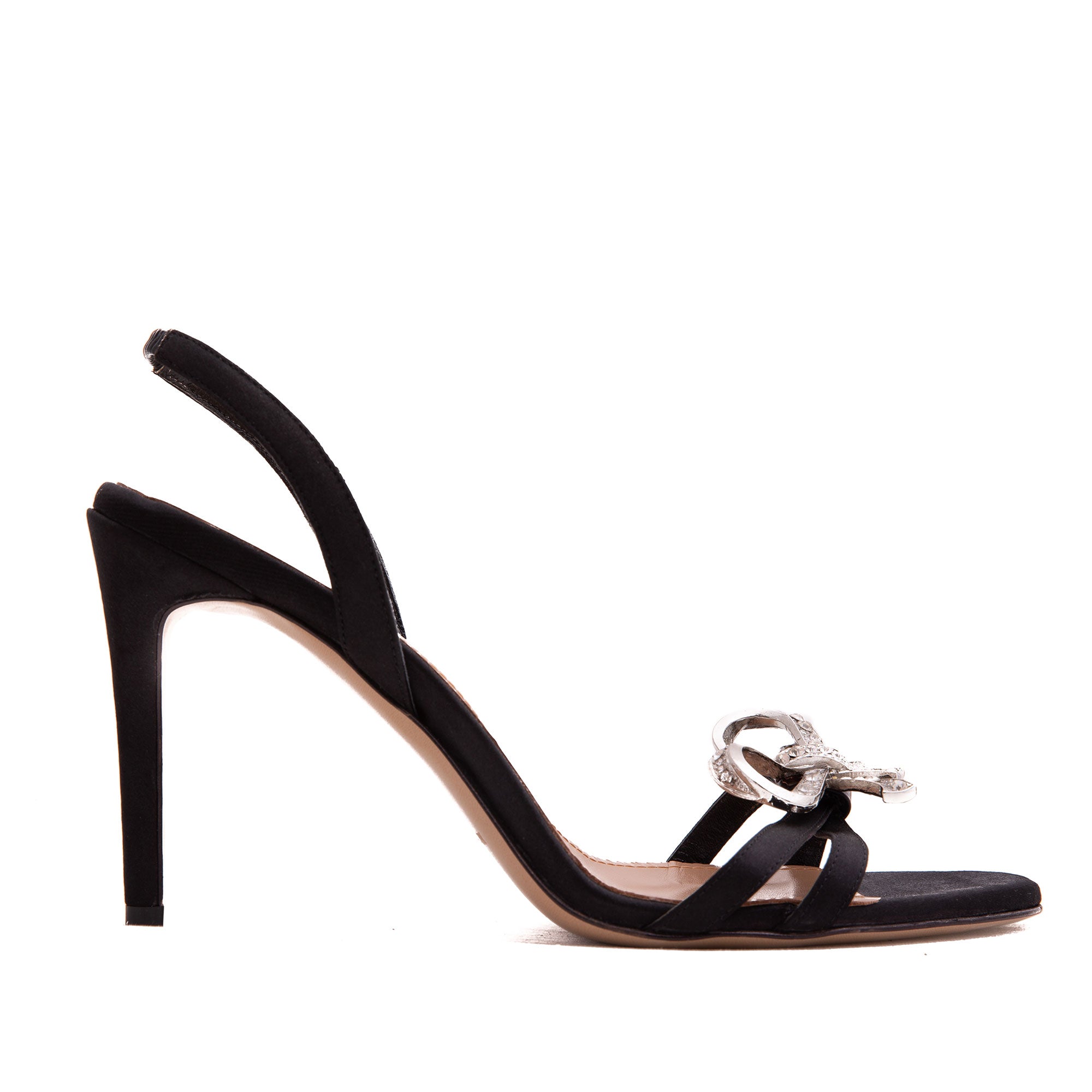 Sandale Defne Satin, Negre - 34 / 8 cm