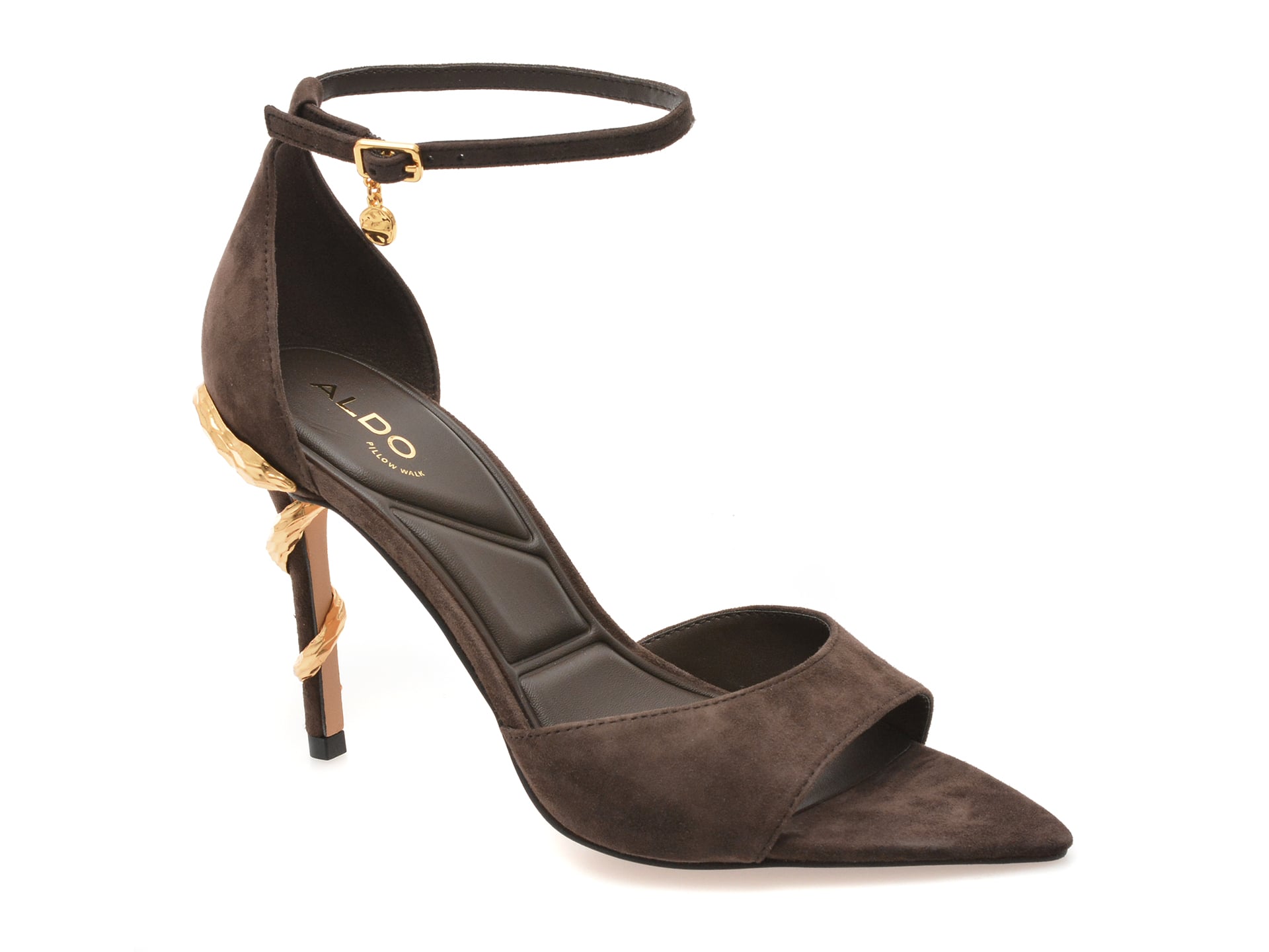 Sandale elegante ALDO maro, MEDEZA 201, din piele intoarsa