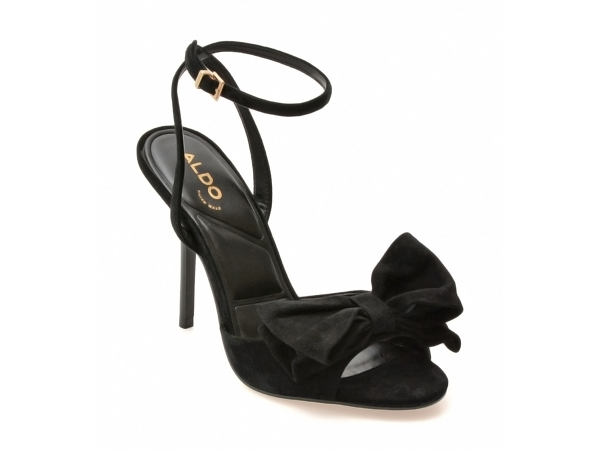Sandale elegante ALDO negre, TINSLETTA 009, din piele intoarsa
