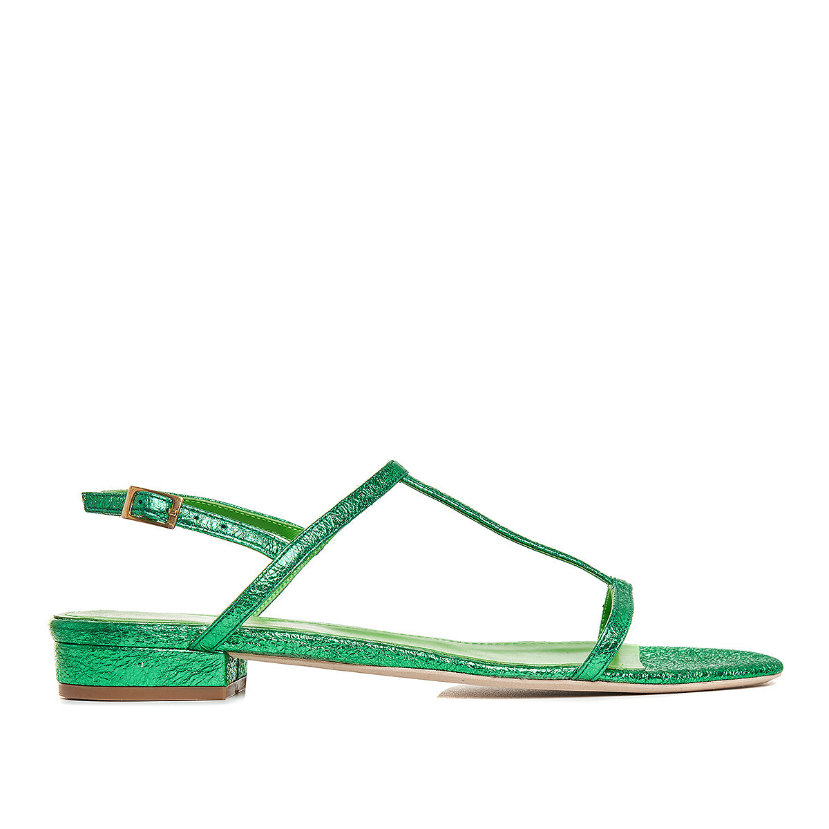 Sandale Eveline Piele Naturala, Verzi - 34 / 1 cm