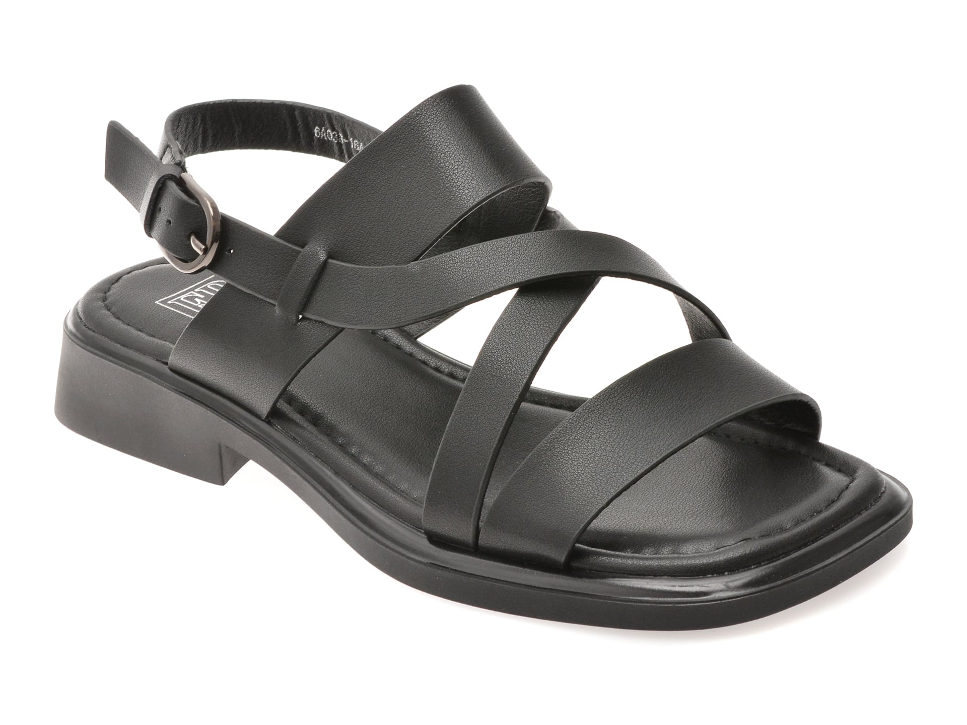 Sandale FLAVIA PASSINI negre, 6A038, din piele naturala