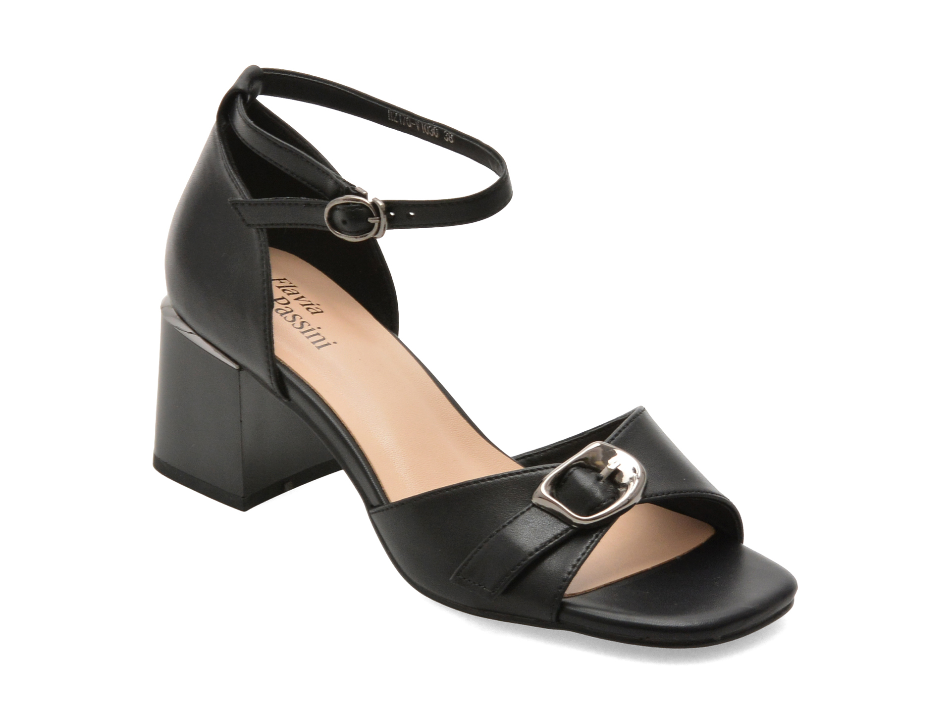 Sandale FLAVIA PASSINI negre, V1030, din piele naturala