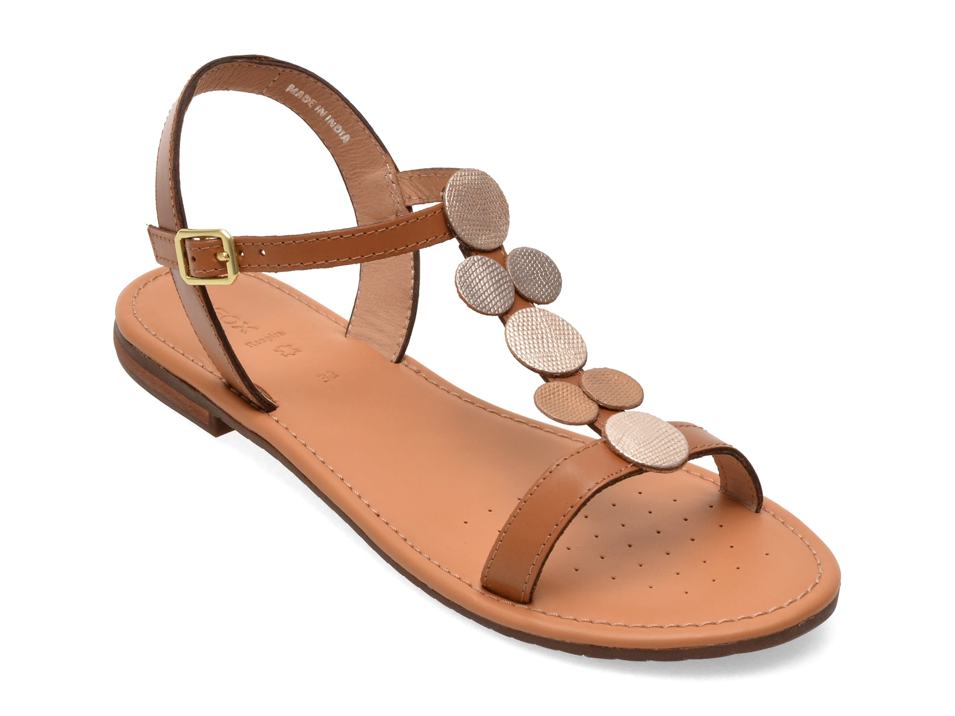 Sandale GEOX maro, D65LXE, din piele naturala