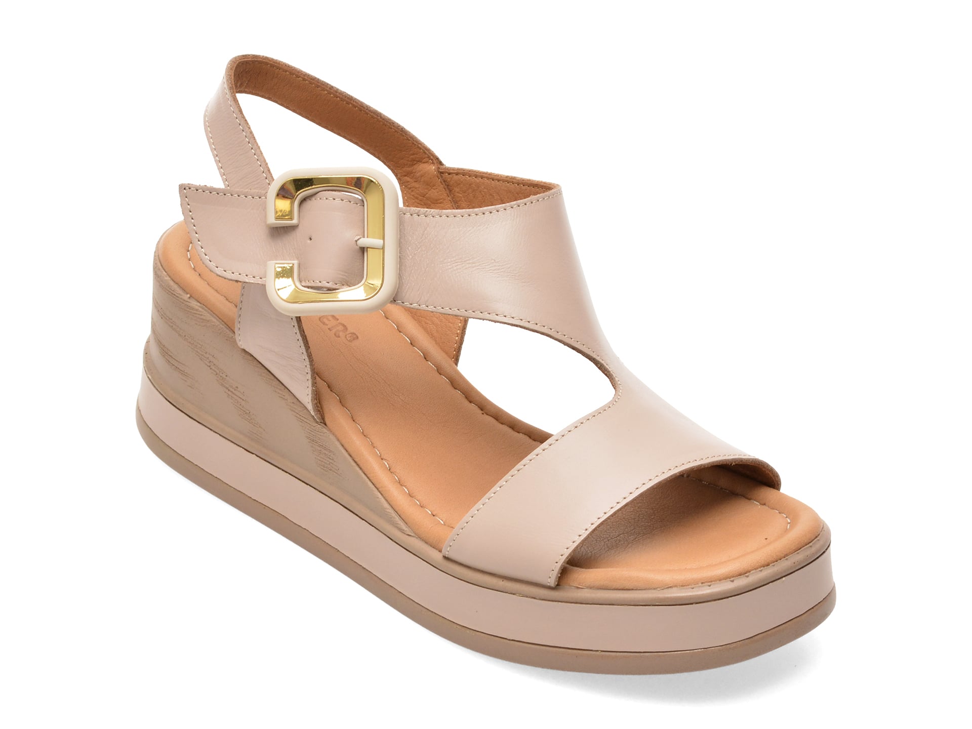 Sandale GOLD DEER gri, 22071, din piele naturala