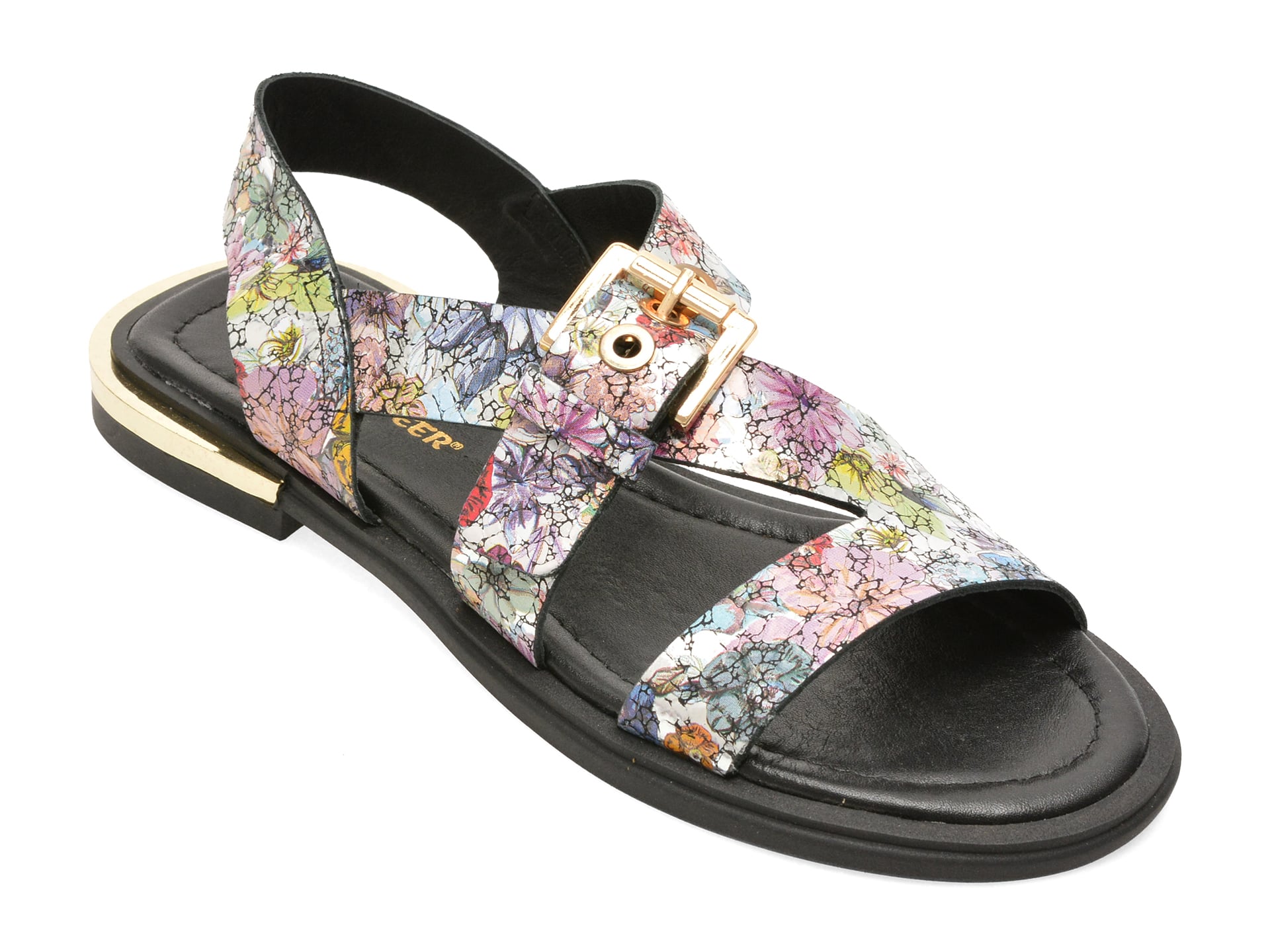 Sandale GOLD DEER multicolor, 458015, din piele naturala