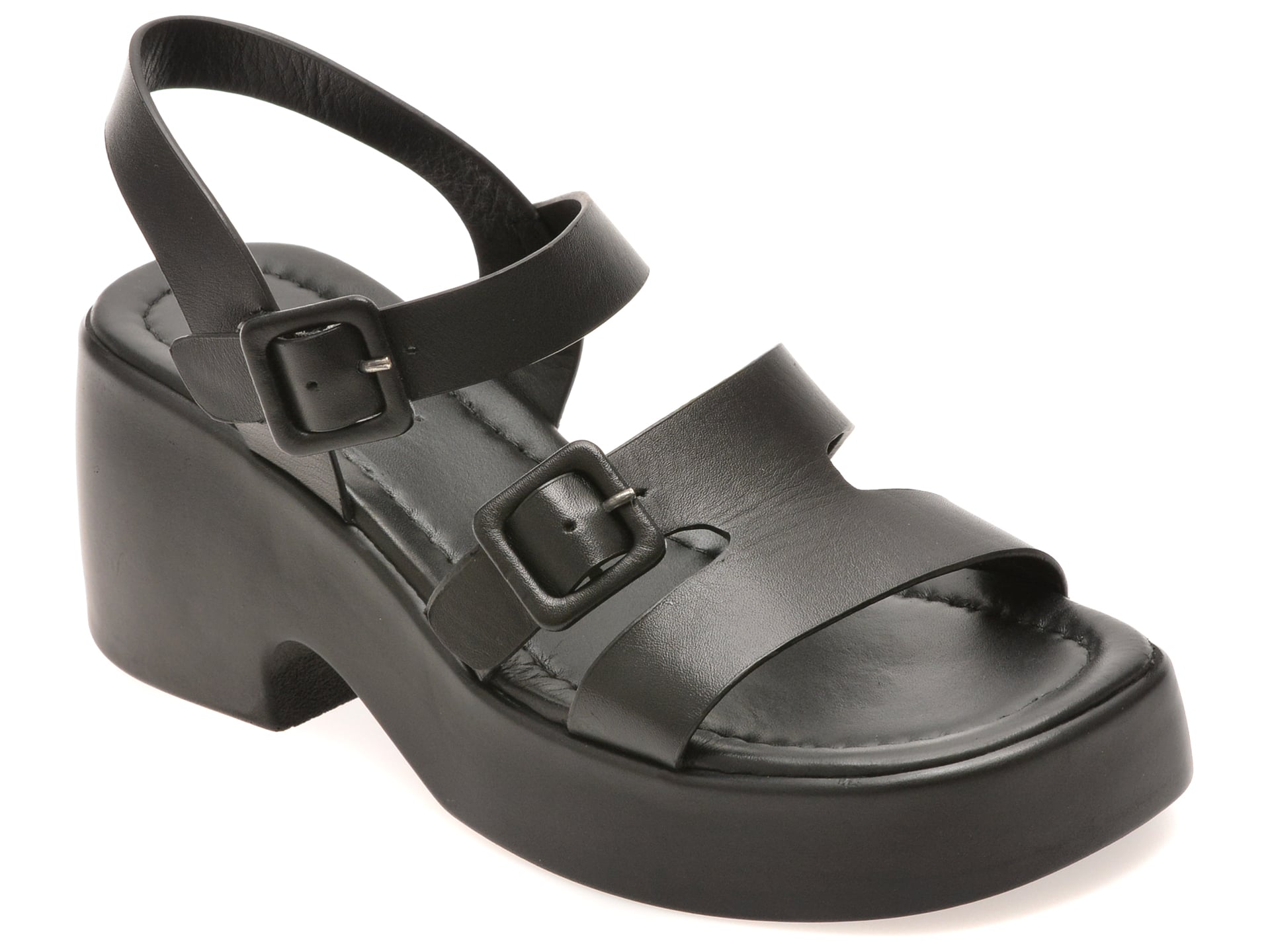 Sandale GRYXX negre, 1766343, din piele naturala