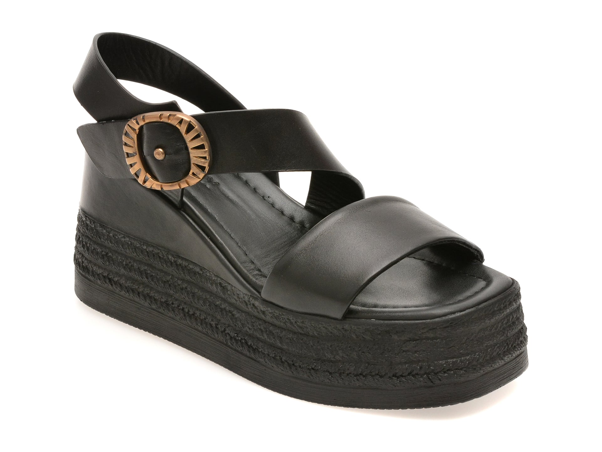 Sandale GRYXX negre, 1766347, din piele naturala