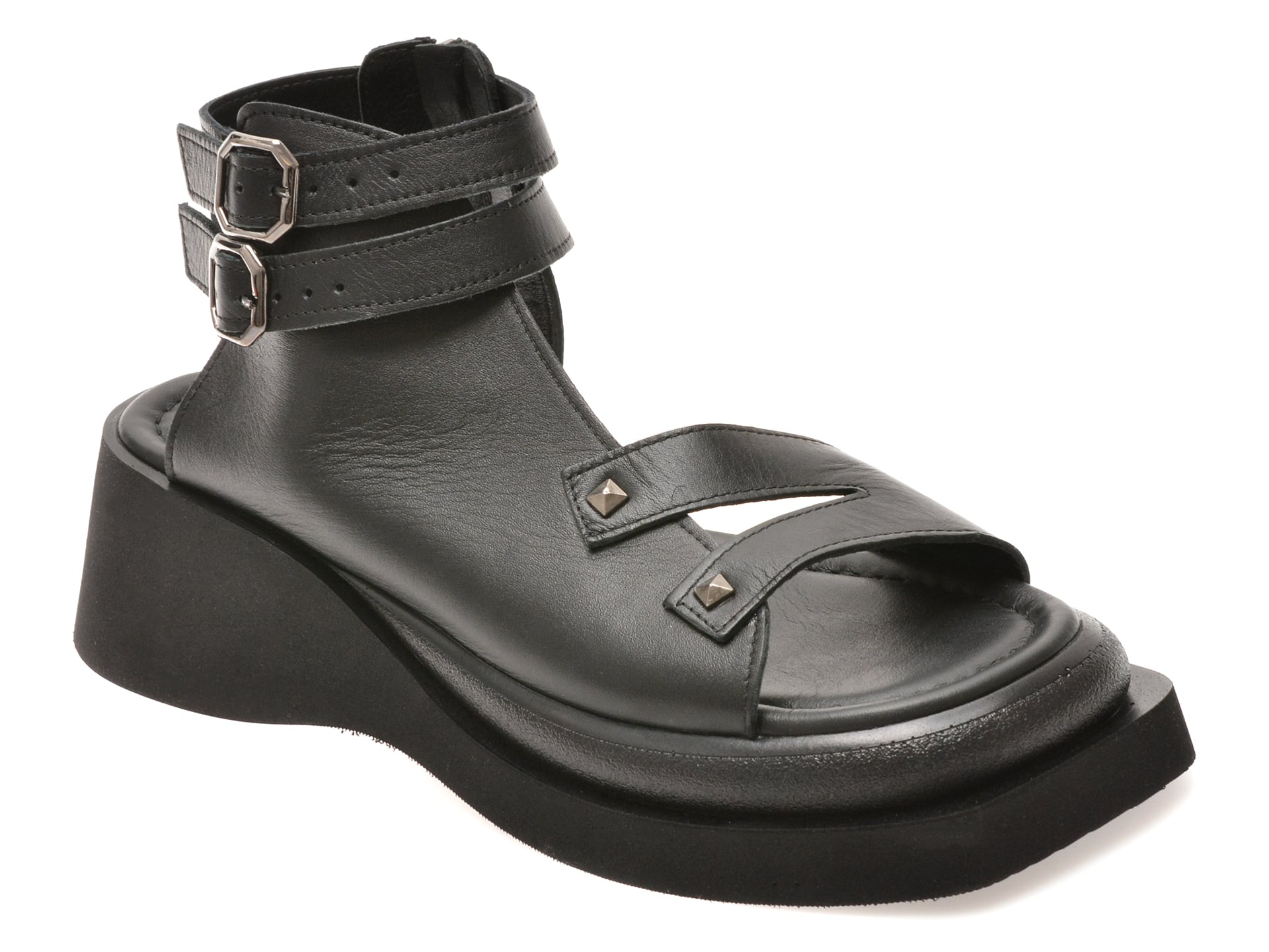 Sandale GRYXX negre, 208423, din piele naturala