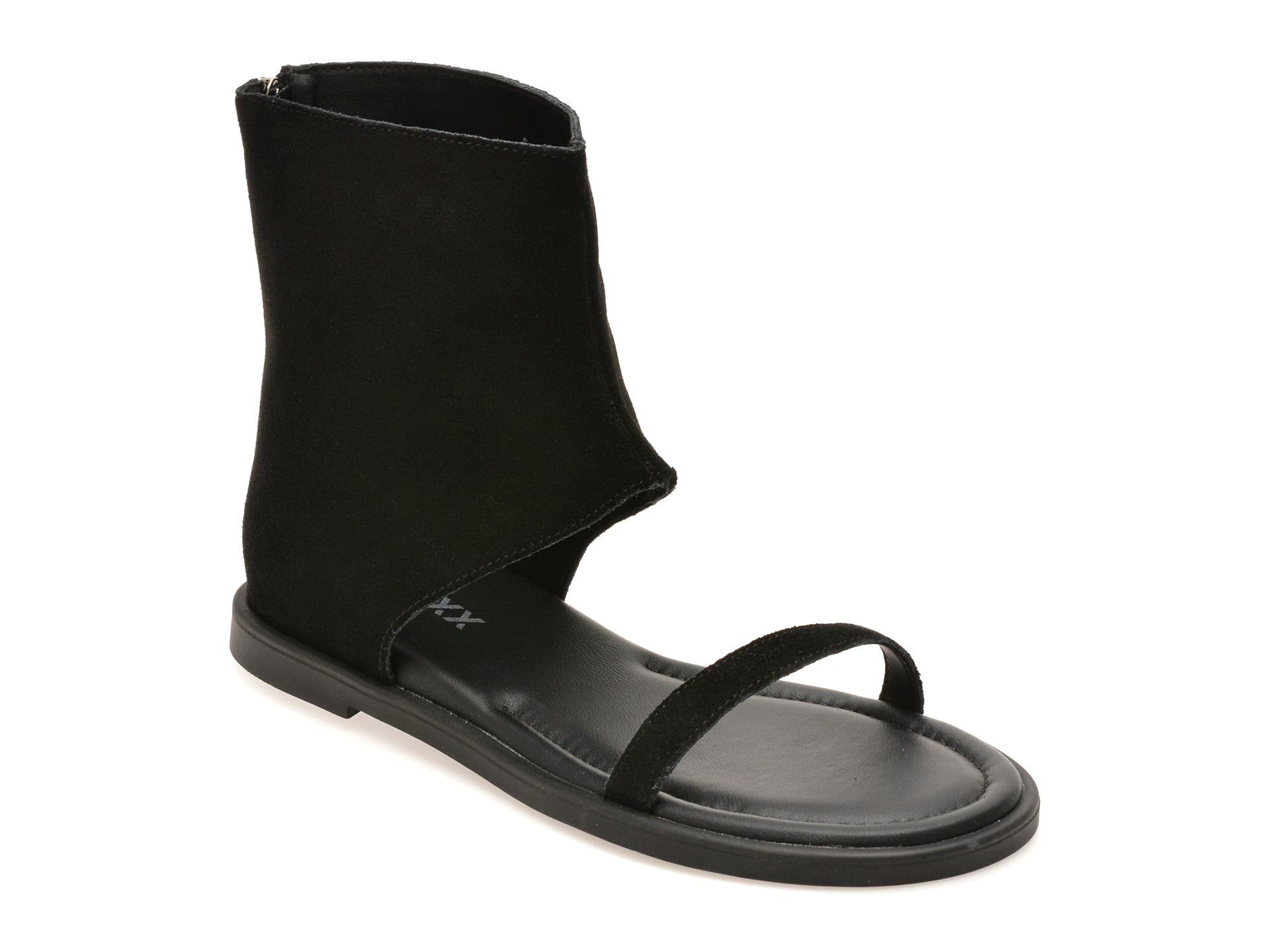 Sandale GRYXX negre, 9192, din piele intoarsa