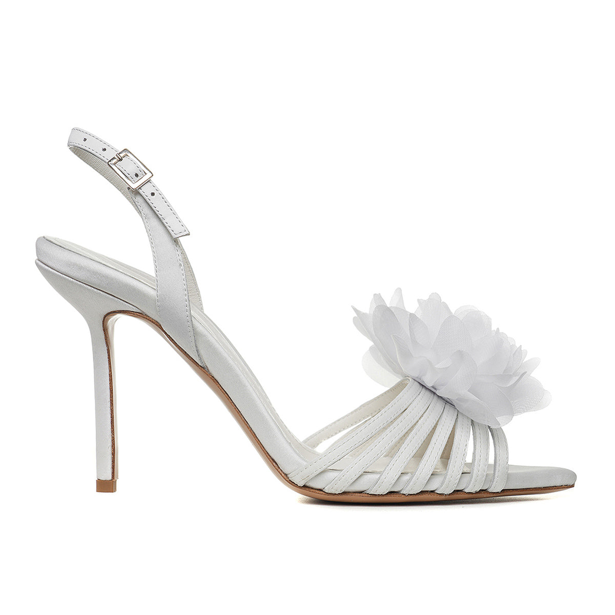 Sandale Julia Satin, Albe - Premium Collection - 37 / 10 cm