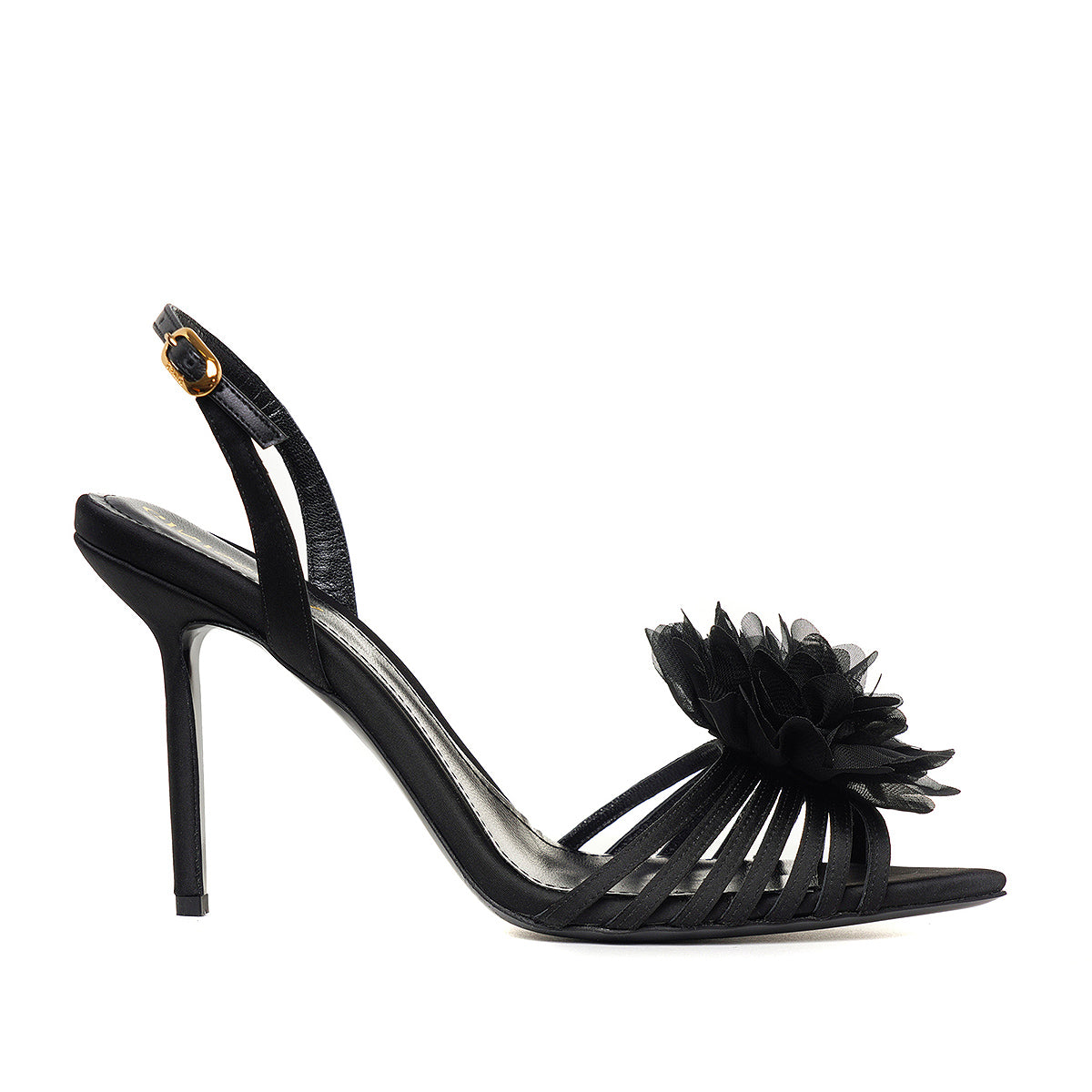 Sandale Julia Satin, Negre - Premium Collection - 37 / 10 cm