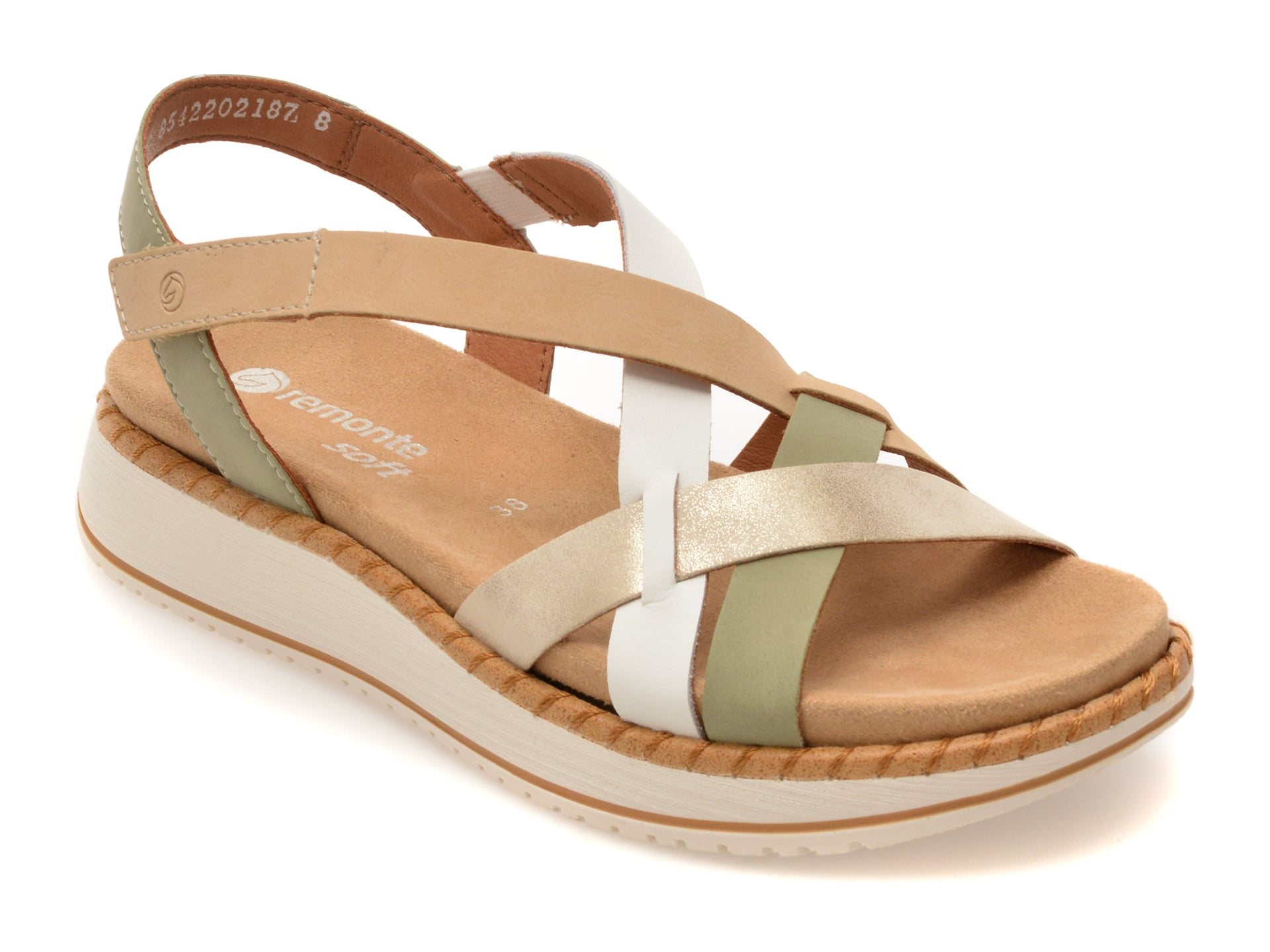 Sandale REMONTE multicolor, D3J53, din piele naturala