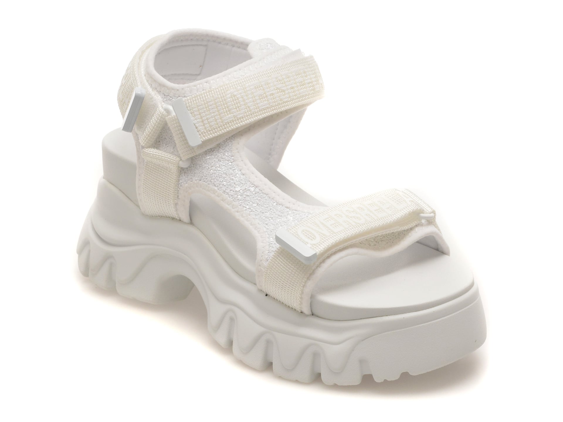 Sandale REPLAY albe, WSIS03S, din piele ecologica