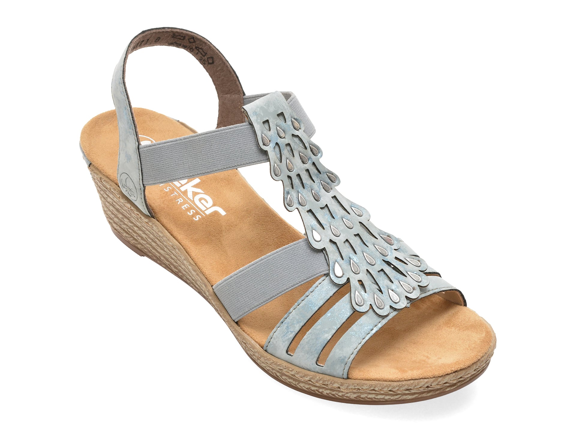 Sandale RIEKER albastre, 62436, din piele ecologica