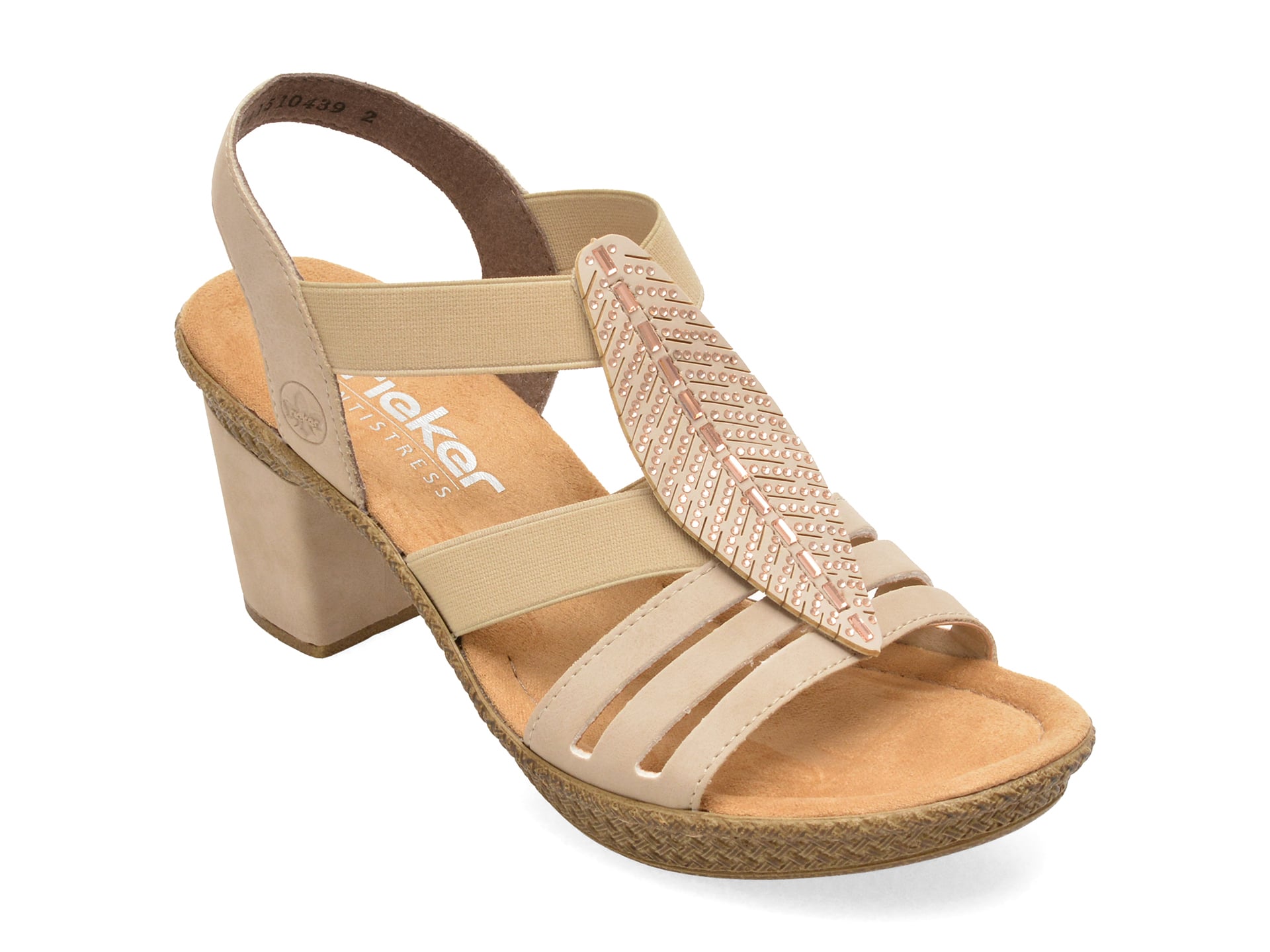 Sandale RIEKER bej, 66526, din piele ecologica