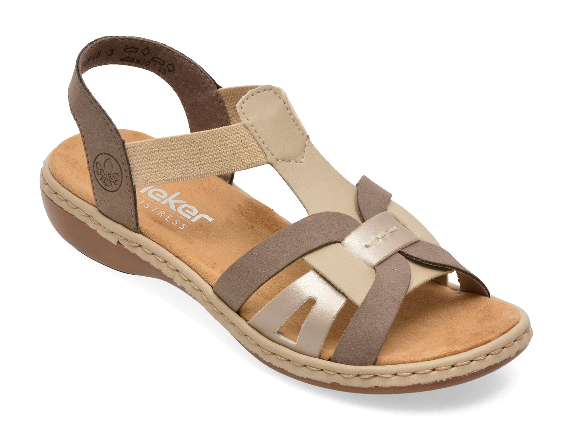 Sandale RIEKER gri, 65918, din piele ecologica