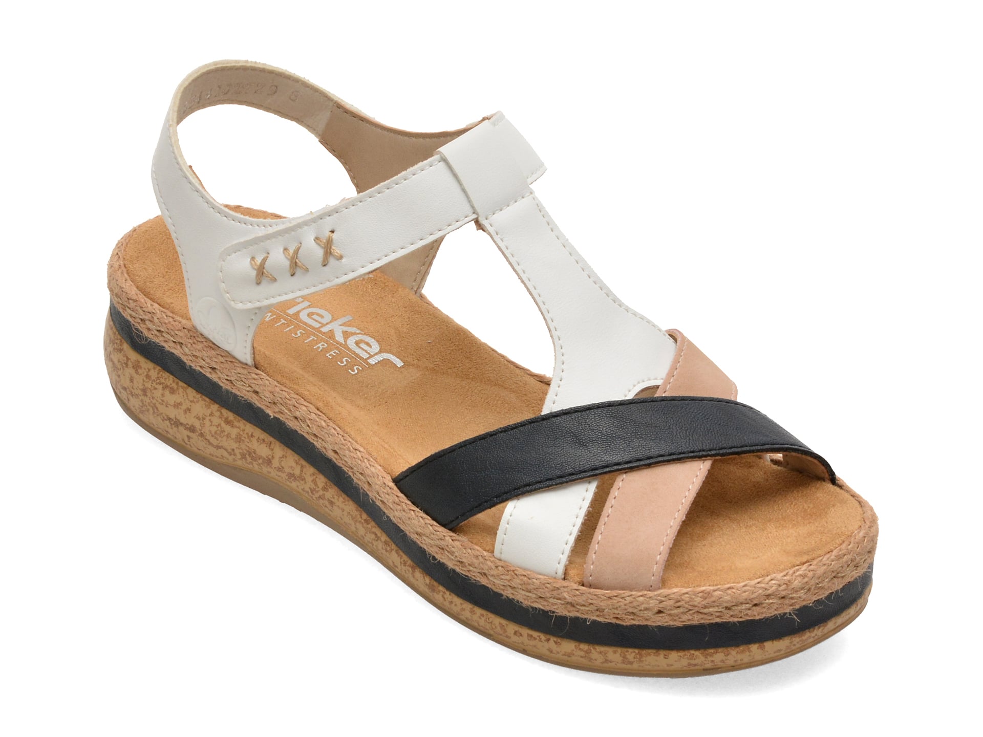 Sandale RIEKER multicolor, V0919, din piele ecologica