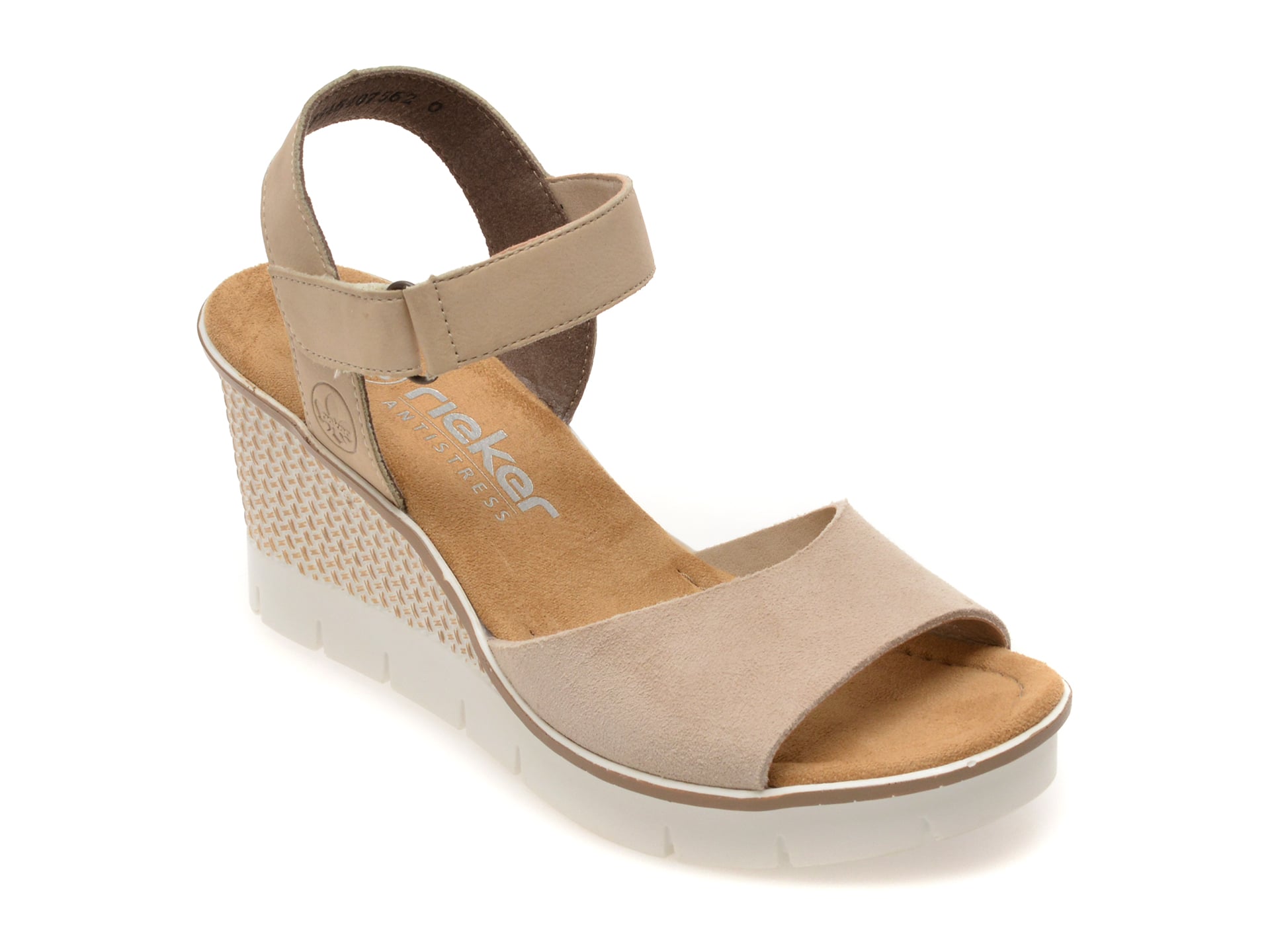 Sandale RIEKER nude, 68590, din piele naturala
