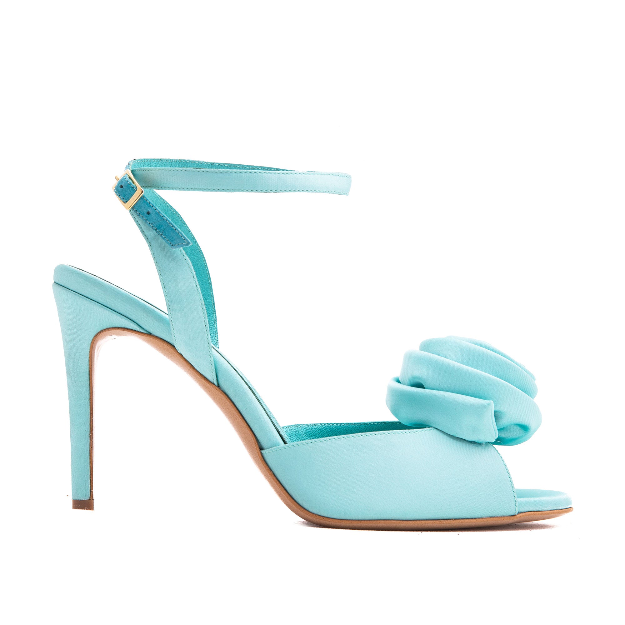 Sandale Sara Satin, Turcoaz - 40 / 9.5 cm