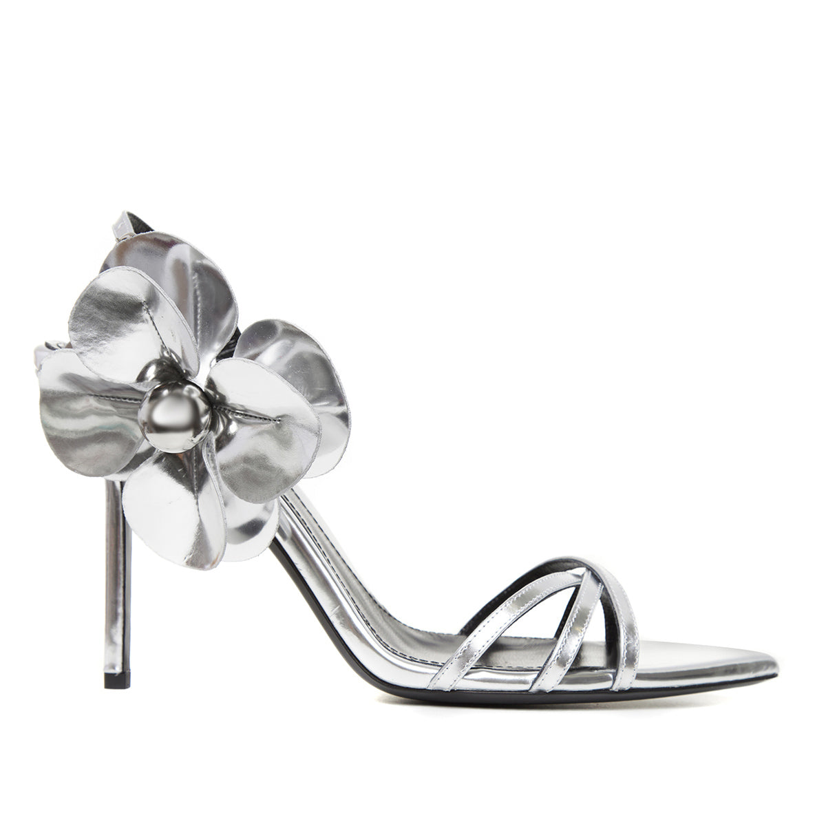 Sandale Selene Piele Naturala, Argintiu-Oglinda - Premium Collection - 35 / 10 cm