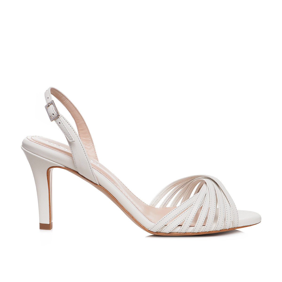 Sandale Seline Piele Naturala, Off-White - 39 / 8 cm